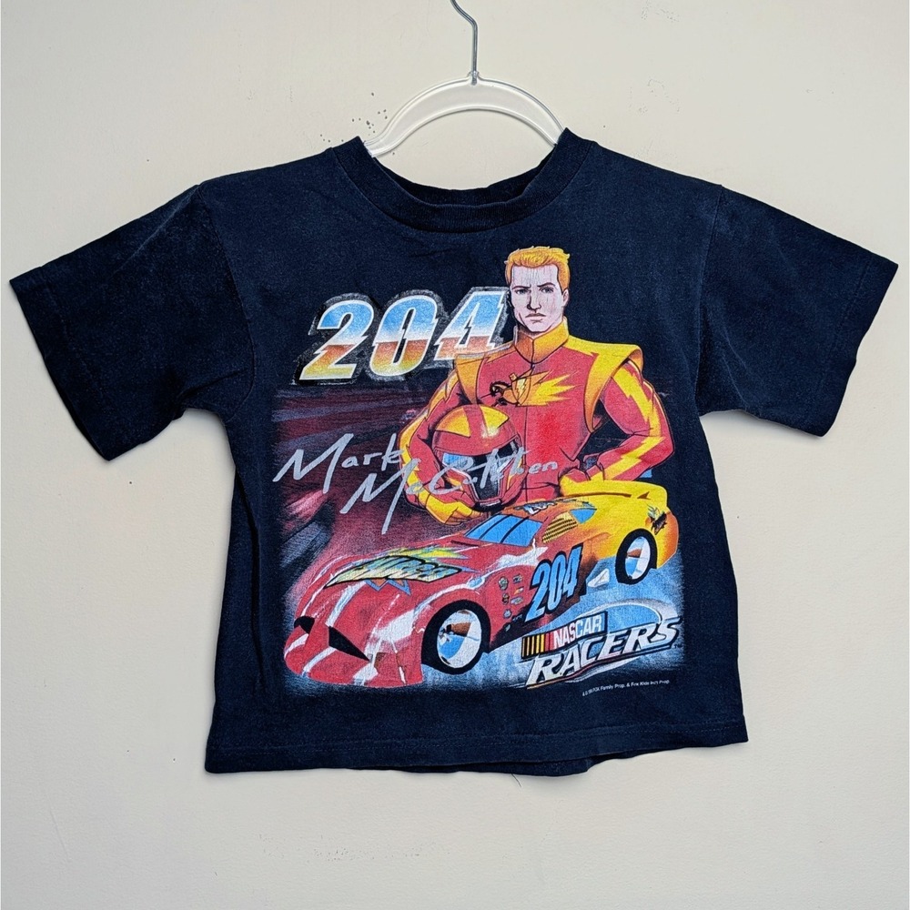 Vintage Nascar Racers Mark McCutchen Charger 1999 Fox‎ Cartoon Shirt Youth 5-6